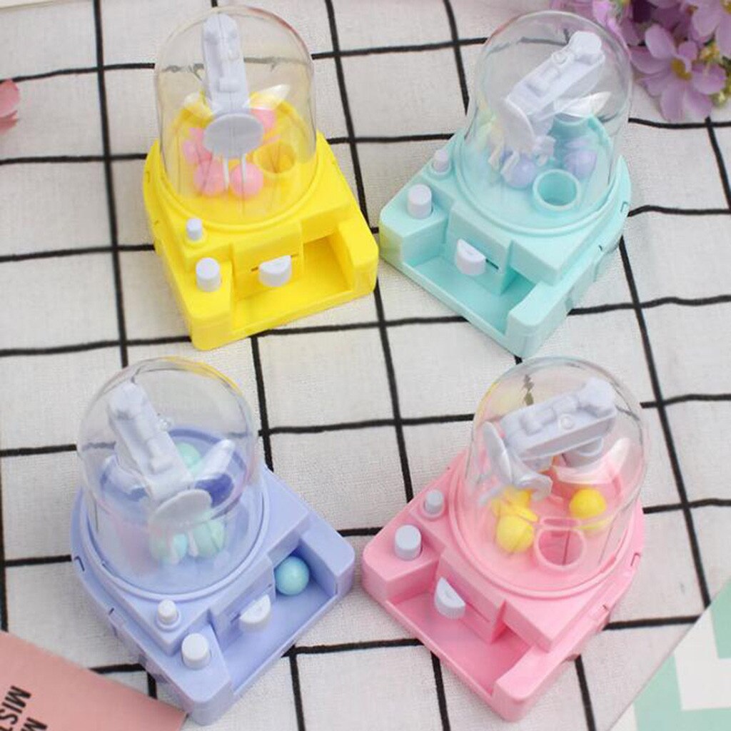 Mini Doll Machine Grabbing Ball toy Coin Candy Machine Play House Catch Ball Machine Capsule Machine Educational christmas Toys