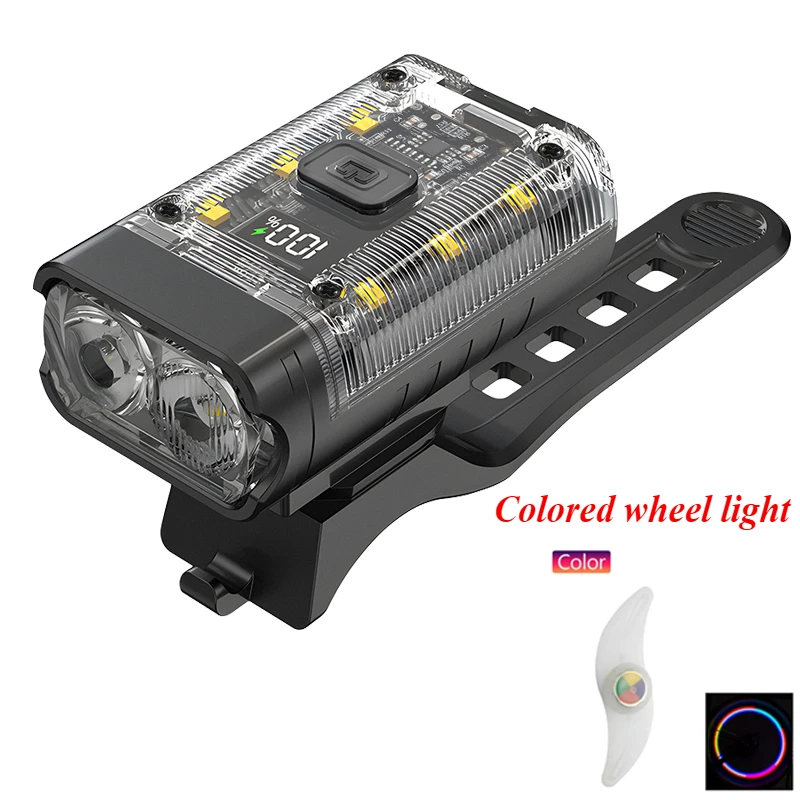 Fietslicht T6 LED Front USB Oplaadbare MTB Mountainbike Lamp 1000LM Fietskoplamp Zaklamp Fietsen Scooter staart: YELLOW