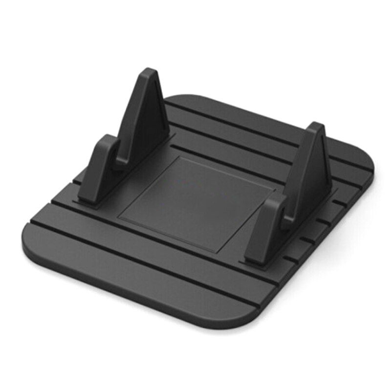 Silicone Car Phone Holder Dashboard Non-slip Mat Mobile Phone Desktop Stand For Xiaomi Samsung Mobile Phone Stand Bracket: Black