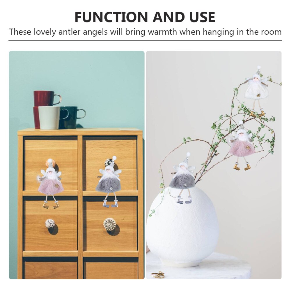 3 Pcs Adorable Angel Christmas Tree Hanging Pendants