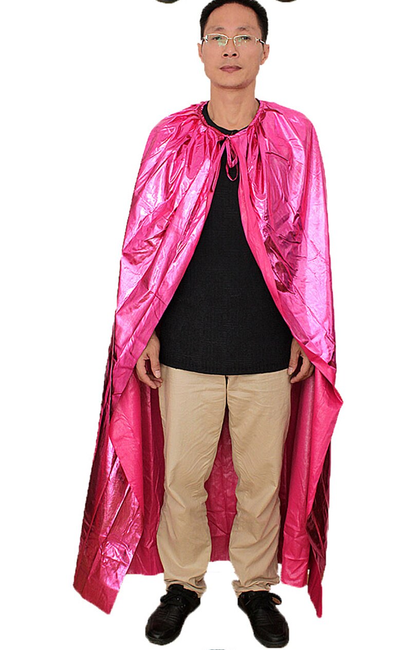 ,140cm röda, silver, svart rosa, guld, jul halloween fest mantel cape, skålla guld kläder