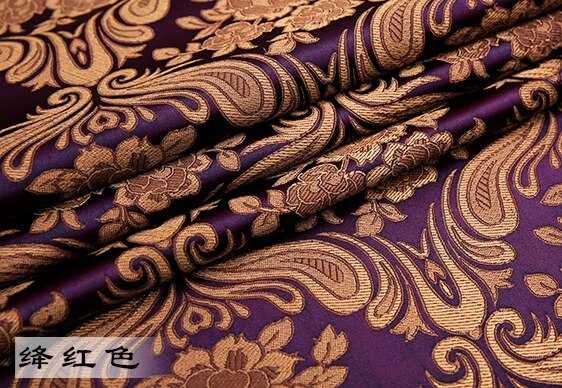 Brokade stof cheongsam og kimono materiale satin stof til syning diy: Magenta