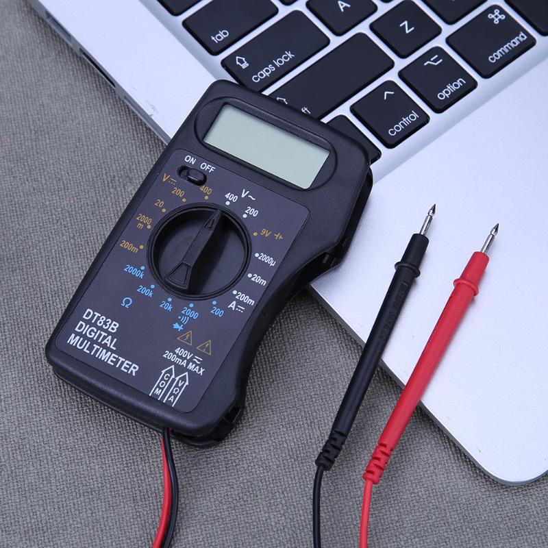 Portable DT83B Digital Multimeter Mini Ultra-thin Pocket Ammeter Voltmeter DC AC Resistor Ohm Meter Tester with Buzzer