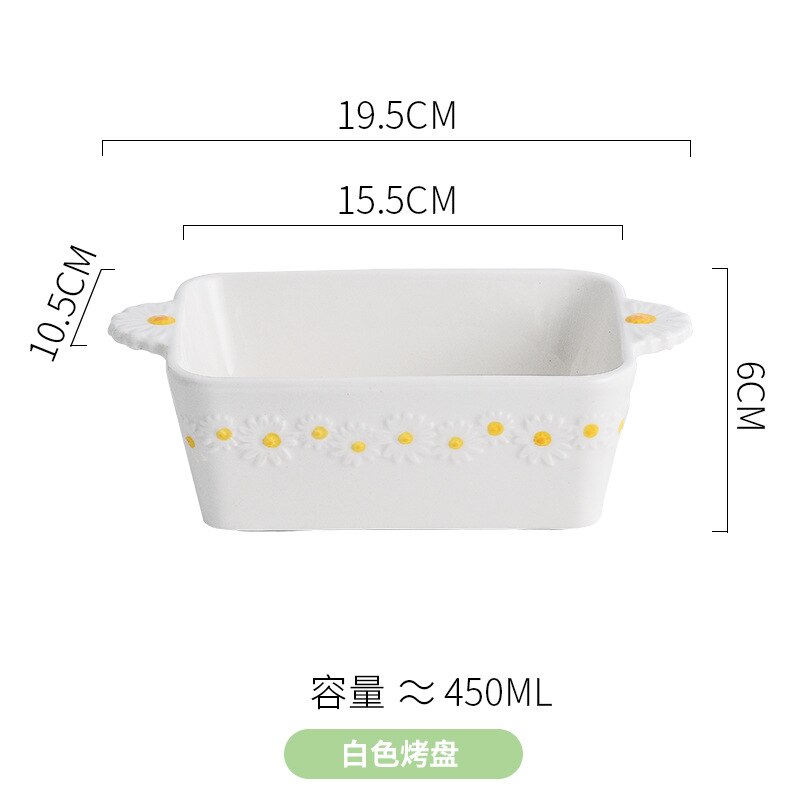 Ceramic Tableware Dishes And Plates Sets Small Daisy Underglaze Home Dinner Food Salad Bowl Western Cup Dessert Steak Tray Plate: E1 Bakeware