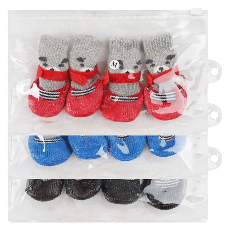 Calcetines antideslizantes para perros y cachorros, botas creativas pequeñas para perros y Chihuahua, suministros para mascotas OO50WZ
