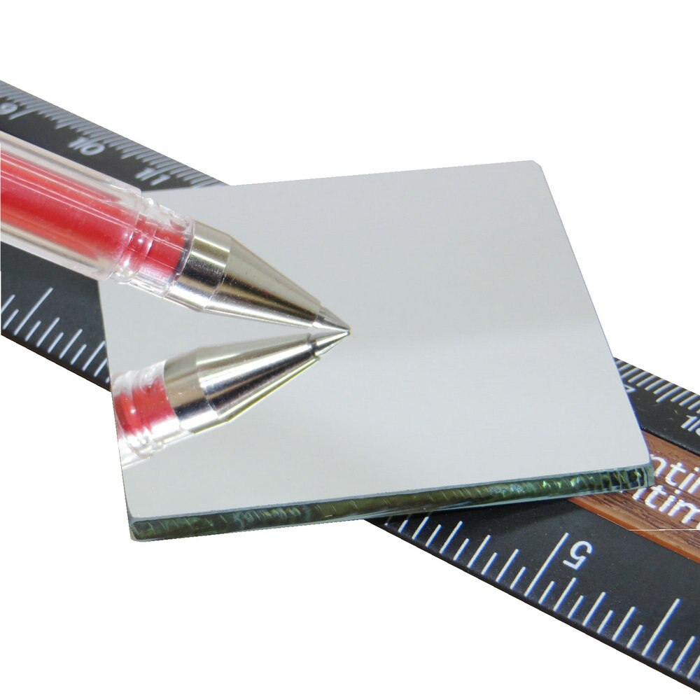 2Pcs Front Surface Mirrors,50*50mm First 1st Surface Mirror,surface Mirror Optics for Engineering and Scientific Project