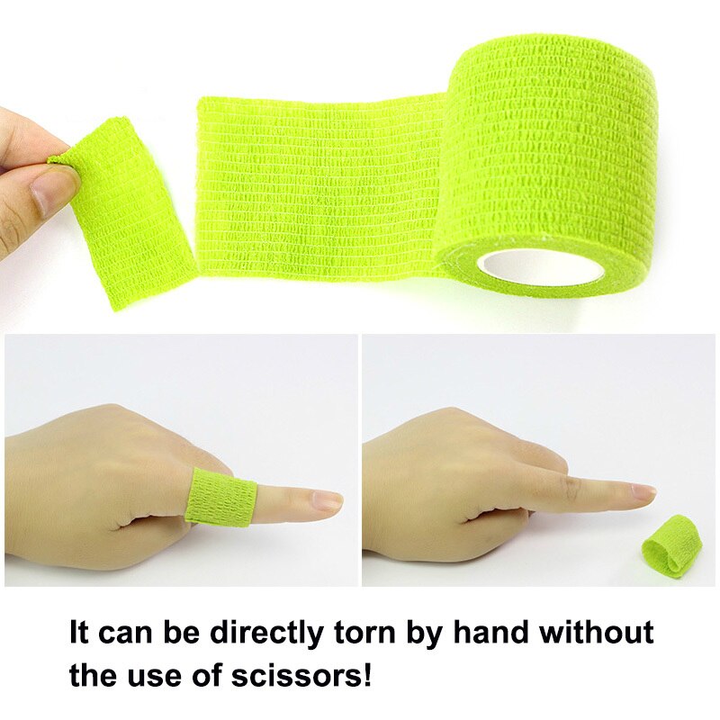 5 Pcs/lot Sports Safety Self Adhesive Elastic Bandage Non-woven Fabric Tape Protective Gear Knee Elbow Brace Support 5*450cm