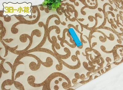 Classe superior grosso e sólido europeu clássico algodão linho chiffon sofá tecido jaccquard chenille veludo junta de madeira conjunto CR14-117: 3B