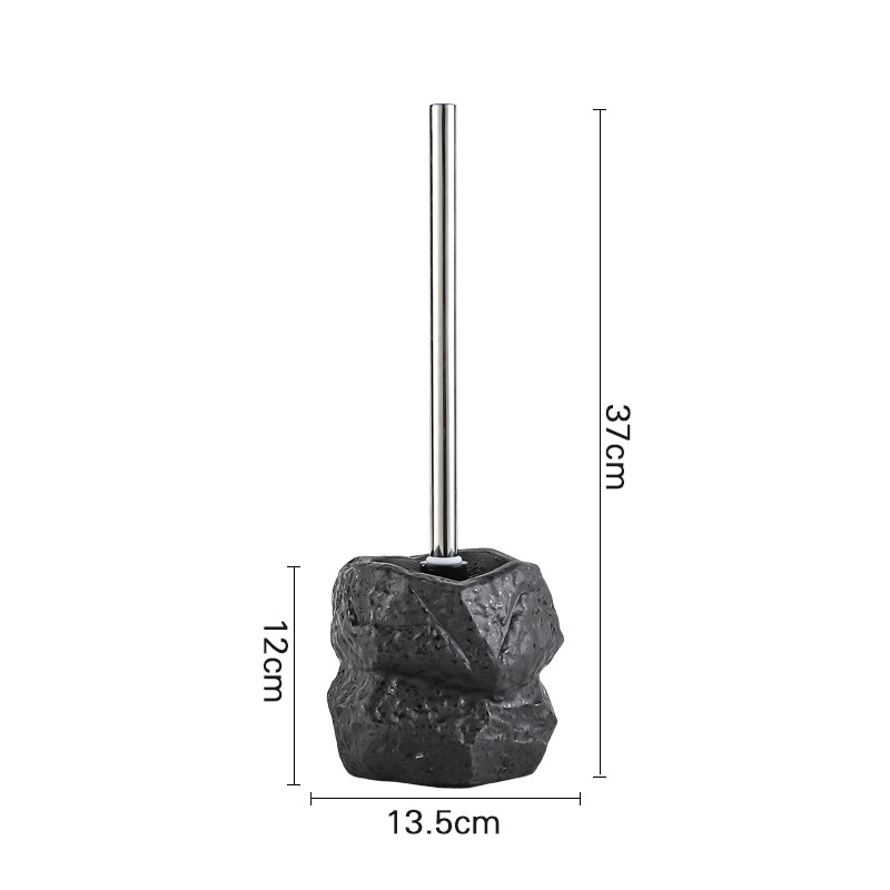 Stone Shape Toilet Brush Ceramics Floor-standing Holder Practical Cleaning Brushes Bathroom Accessories Clean Tool: D