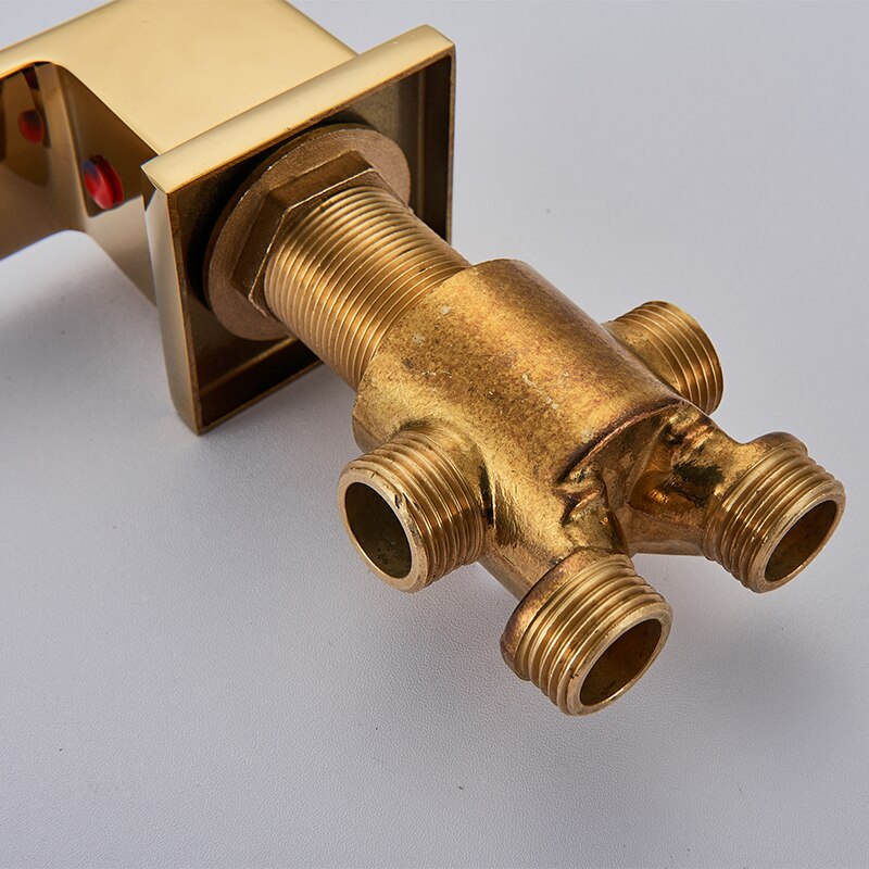 Golden Brass Switch Valve For Basin Faucet Shower Mixer Bathtub Set Control Valve