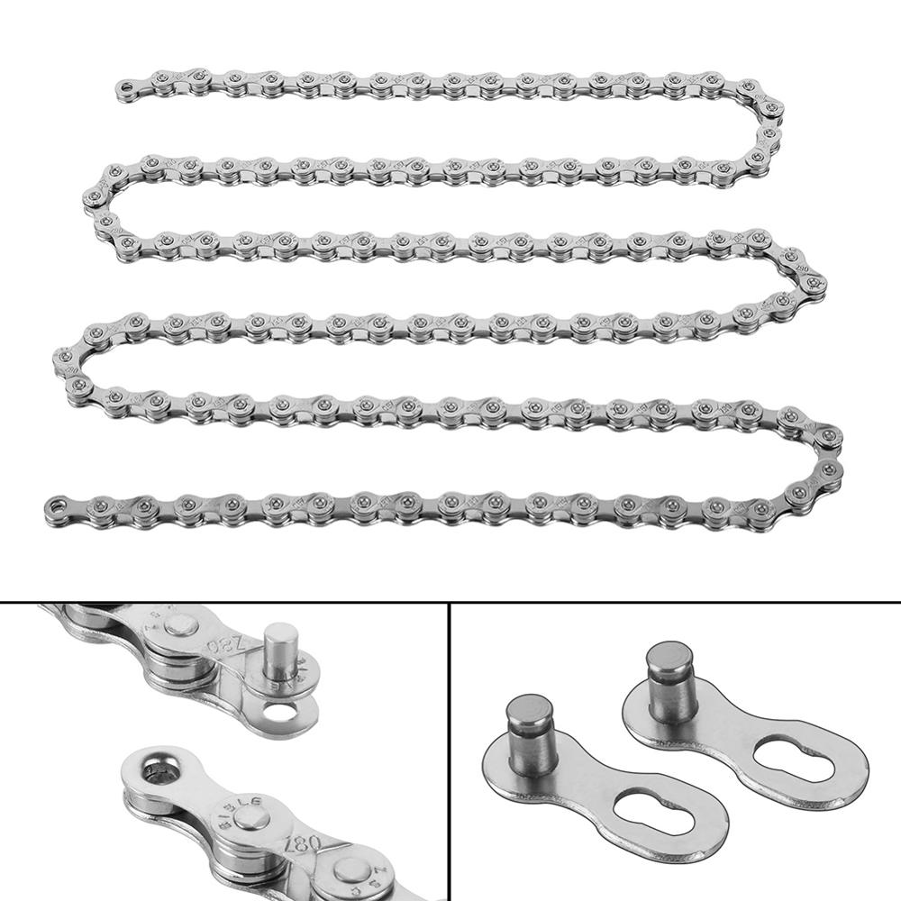 Compatibility Bike Chain Stainless Steel Link Mountain Road Bicycle Full Plating Chain