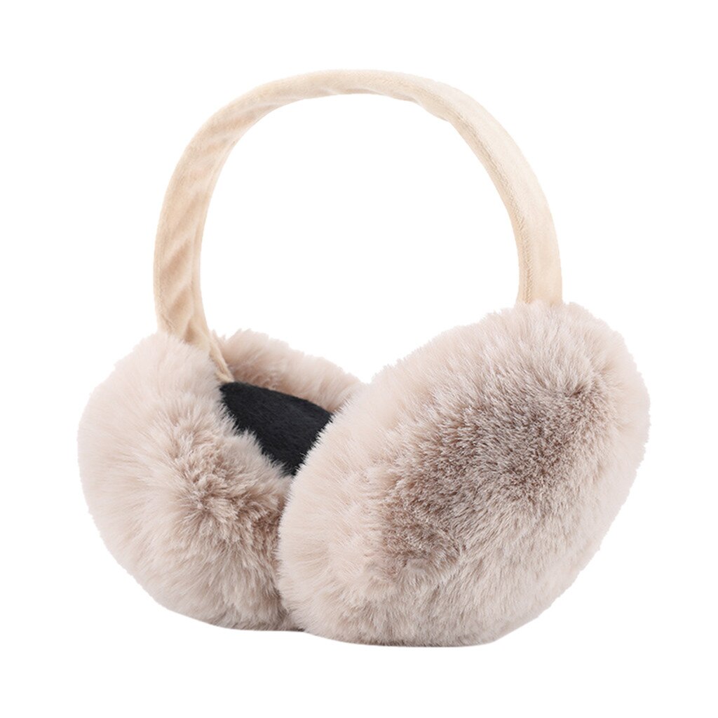 Winter Warm Plush Ear Earmuffs Korean Kawaii Girl Soft Plush Fur Earmuffs Muffs Outdoor Thicken Earmuffs Earlap Headband #38: Beige