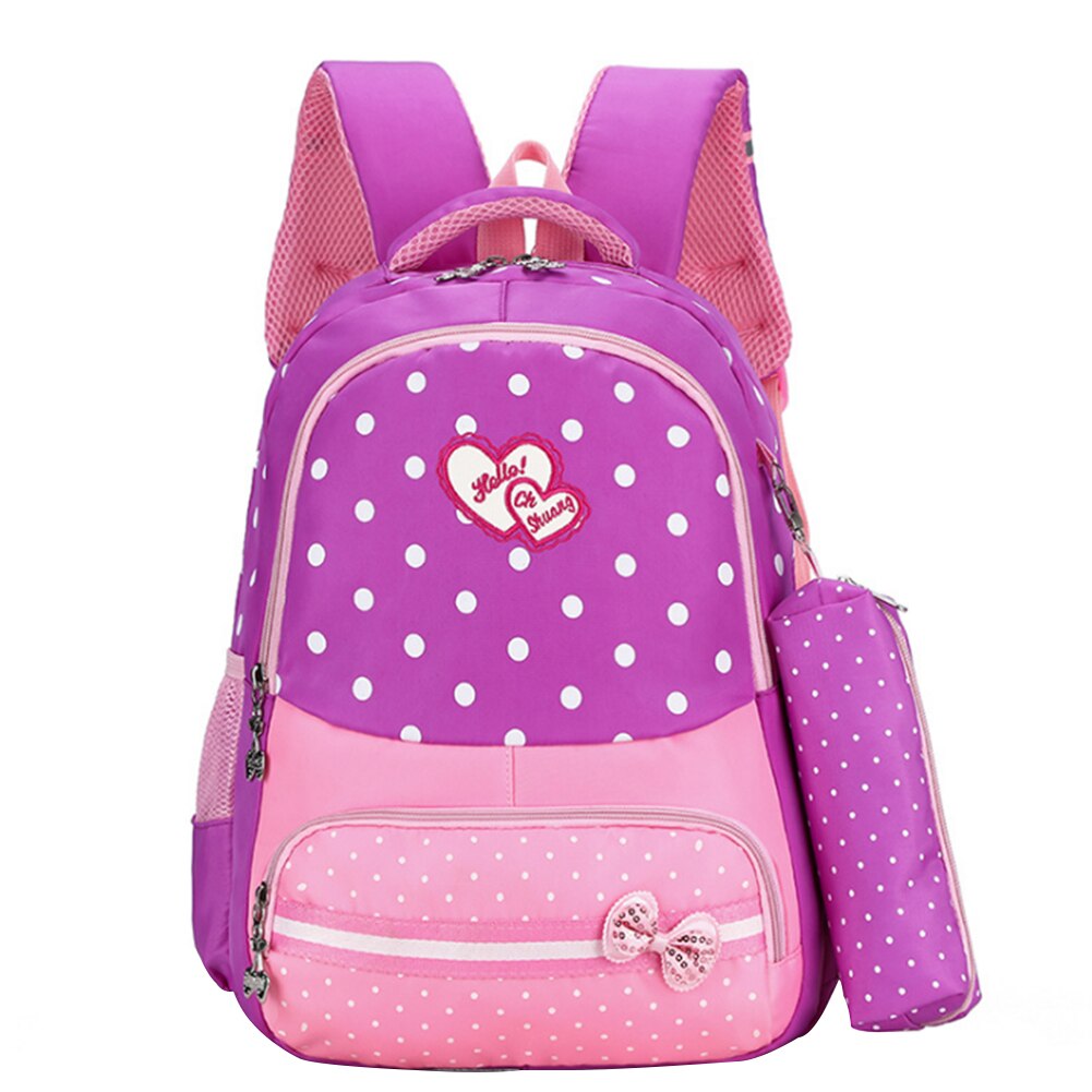 Mädchen Nette Gedruckt Bücher Druck Relief Kinder Schule Rucksack Stoßfest Reise Rucksack Zipper Verschluss Schreibwaren Mit Bowknot