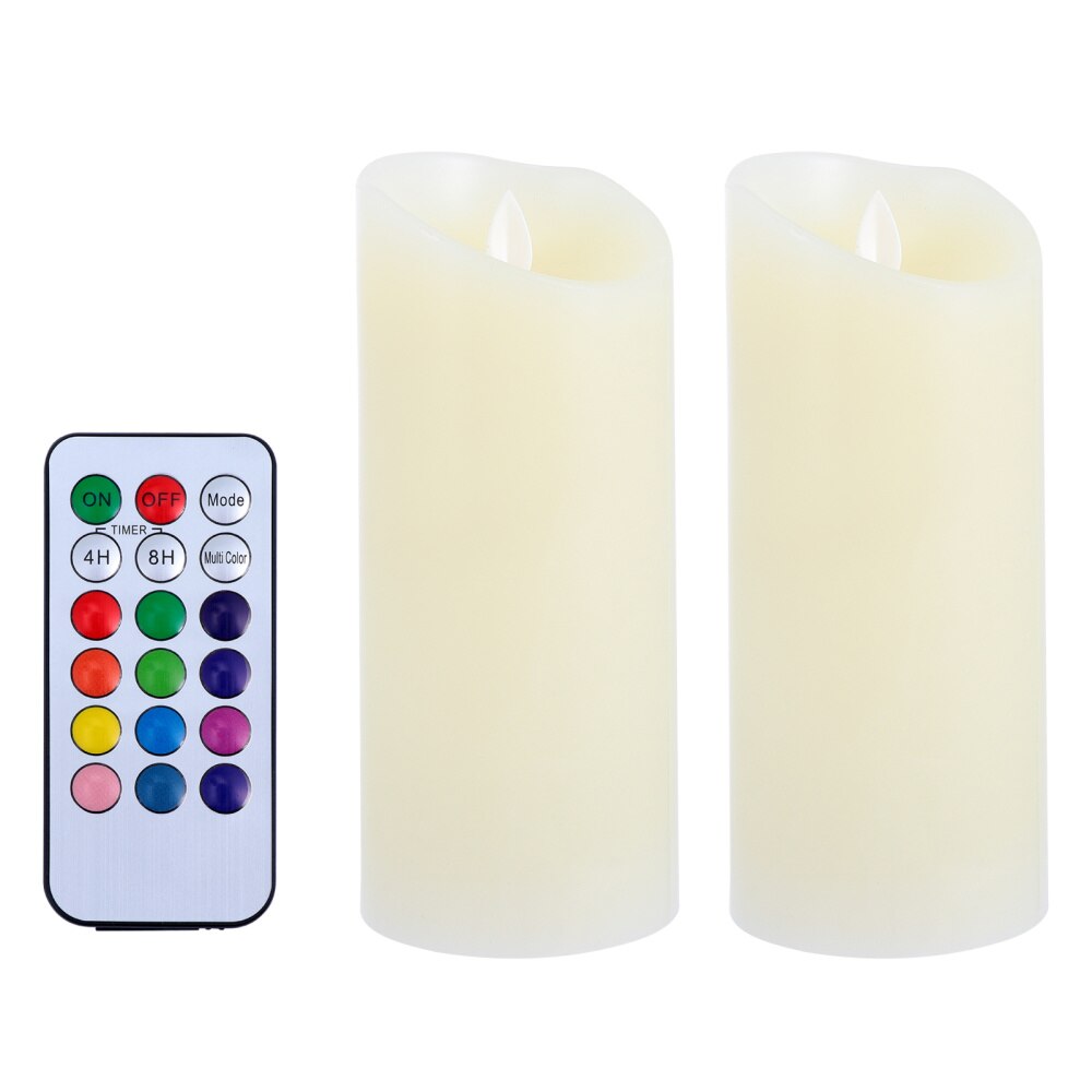 2 uds. De lámparas de vela LED eléctricas, vela con luz electrónica con: Assorted Color