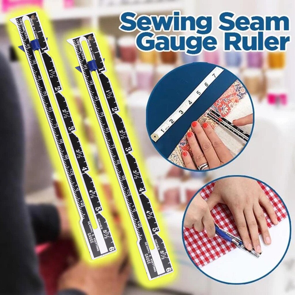 Sewing Seam Gauge Ruler Sliding Gauge Sewing Measuring Tool Tailor Tape Measure Soft Ruler Meter Sizer Helper Tools