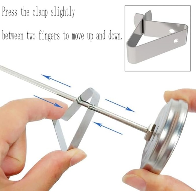 15/23/30cm- probers kaffe-melketermometer rustfritt stål kjøkkentermometer kaffe- og ostetilbehør til husholdningsbruk