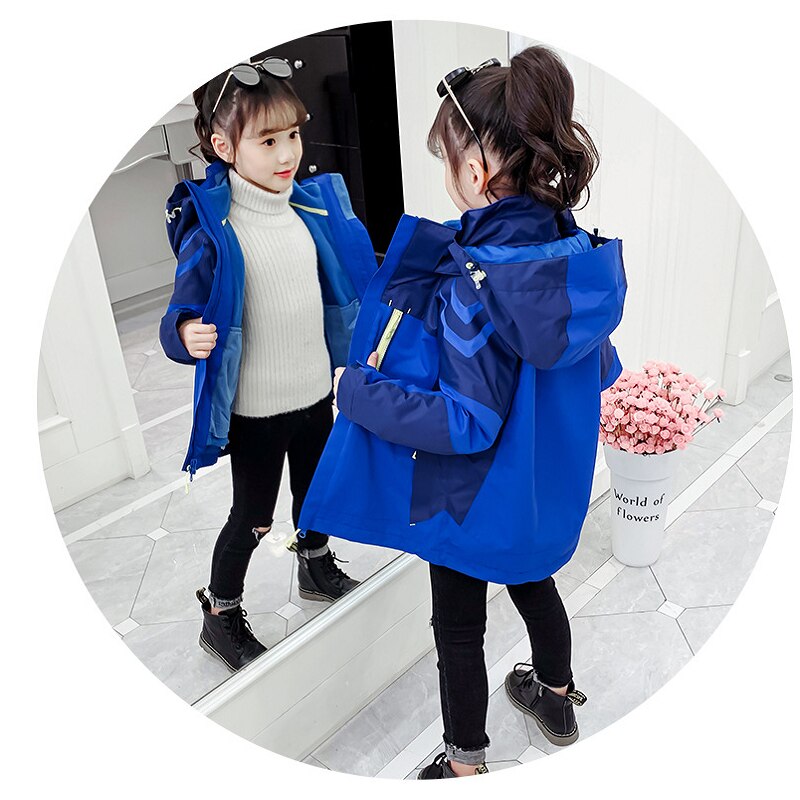 children's winter jacket windproof waterproof three-in-one thick warm jacket for girls winter kids clothes girls winter coat