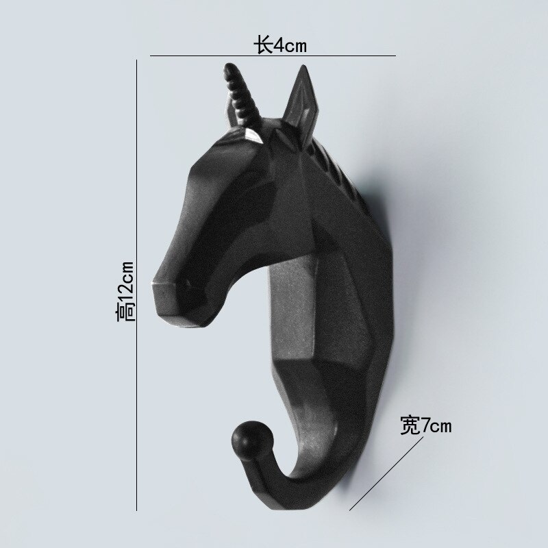 Statue de tête d'animal en résine artificielle, crochet rétro, décoration murale, Sculpture pour maison, Bar, bureau: 15