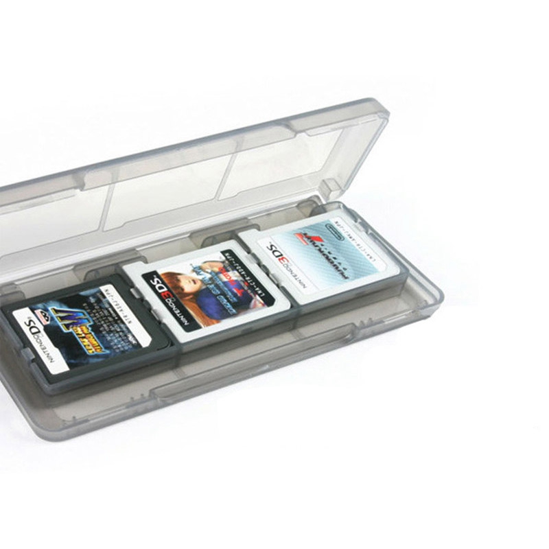 2x durchsichtige aufbewahrungsboxen für 1 6 in und cartridges für nintendo 3ds xl, ll, nds und dsi