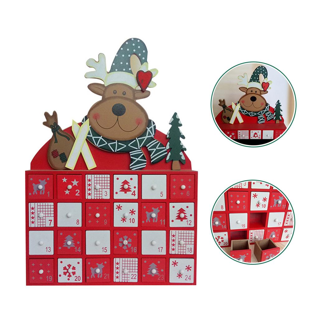24 Days Countdown Christmas Advent Calendar Wooden... – Vicedeal