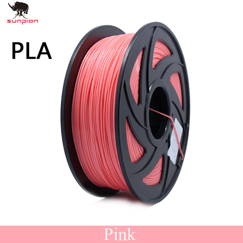 PLA 3D Printer Filament 1.75mm PLA 1.75 Filament 24 Colors White Dimensional Accuracy +/- 0.05 mm, 1kg / Spool: Pink