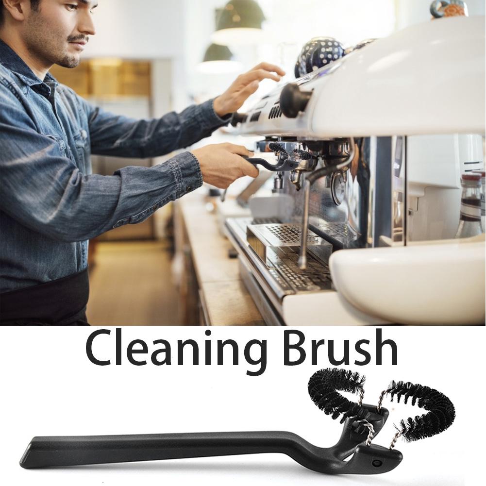 Semi-automatic Coffee Machine Cleaning Brush Detachable Nylon Bristle Brush Head Cleaner Elbow Anti-scalding Durable