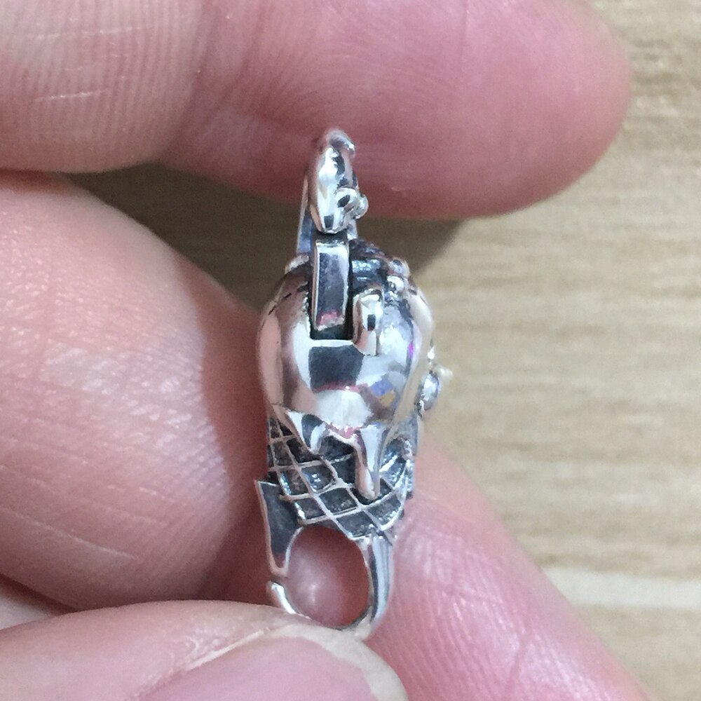 Mistel 925 Sterling Silber Bär Eis Schließe Sperre Europäischen Schmuck