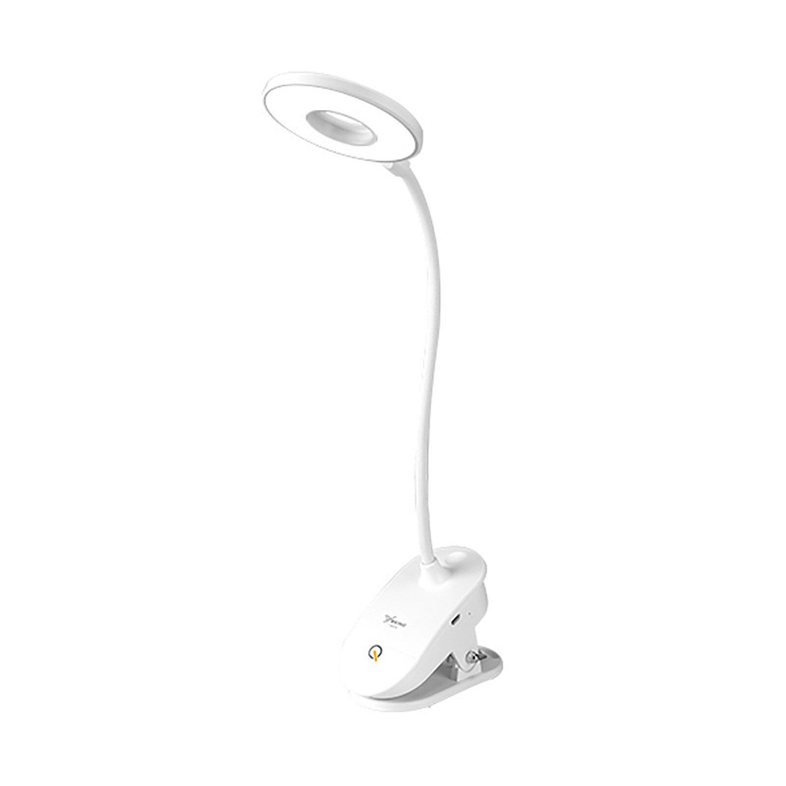 USB Rechargeable Led Clamp Desk Lamp Gooseneck Touch Dimming Clip On Reading Light For Book Bed and Computer 3 Color Modes