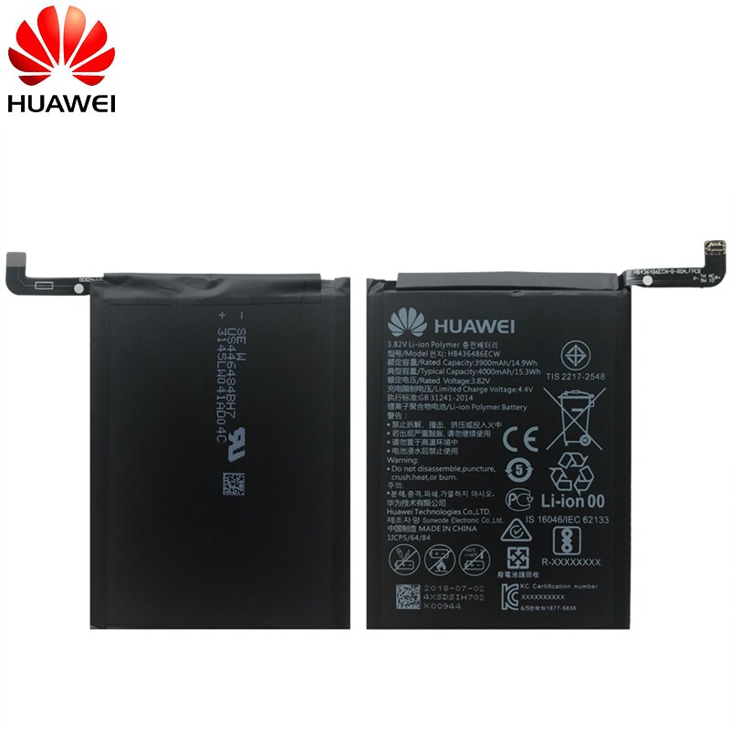 Huawei Originele Telefoon Batterij HB436486ECW 3900 Mah Voor Huawei Mate 10 / 10 Pro Mate 20 P20 Pro Honor V20 vervanging Batterijen