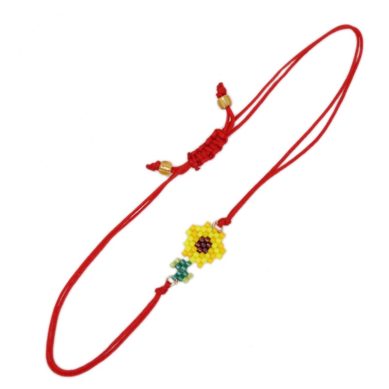 Bluestar Bohemian Glazen Kralen Ketting Armband Miyuki Accessoires Rood Zwart Hart Flamingo Charms Armband Voor Vrouwen Sieraden: Groene Dragonly