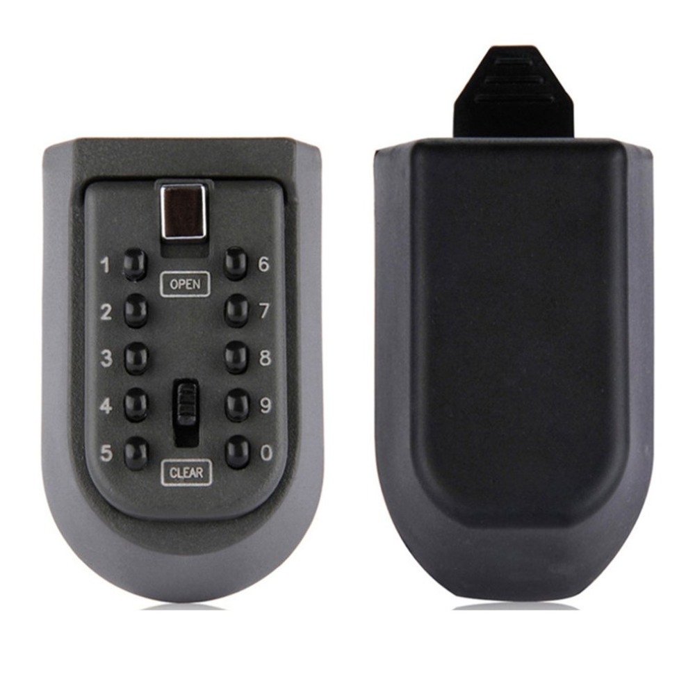 Key Safe Box Wall Hanging Key Code Lock Thickening Iron Key Box Outdoor Wall Mount Spare Lock Holder