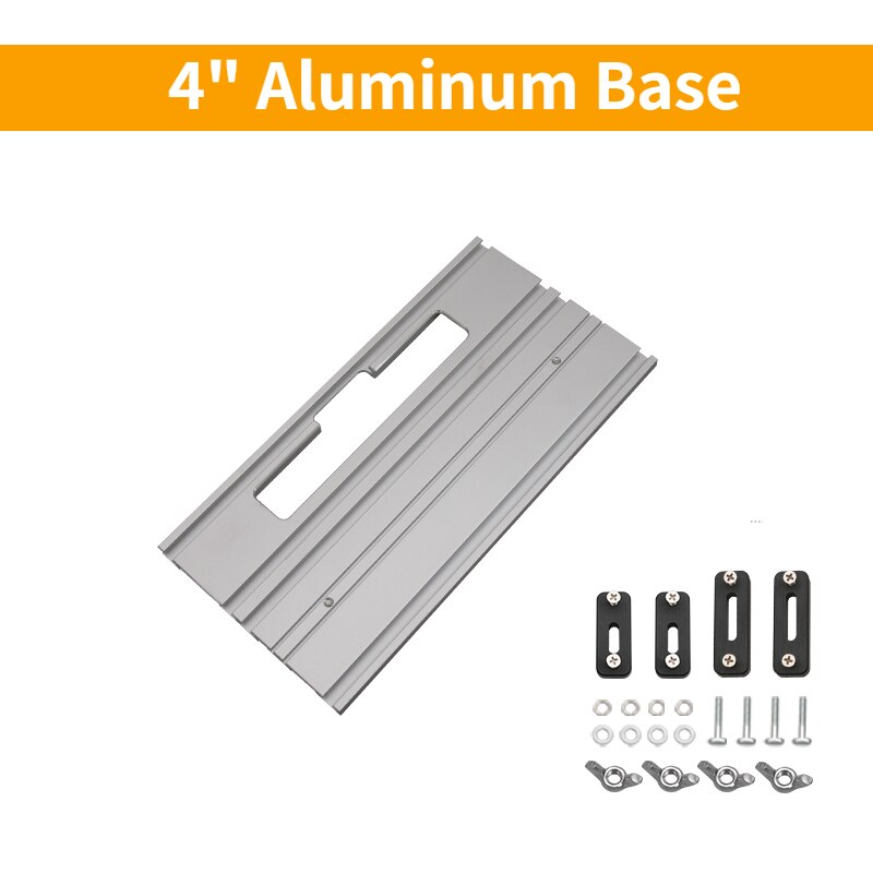 Aluminium Geleiderail Spoor Zag Geleiderails En Gids-Rail-Connector Tracksaw Rail-Klem Precisie Rand gidsen: 4 Inch  Base