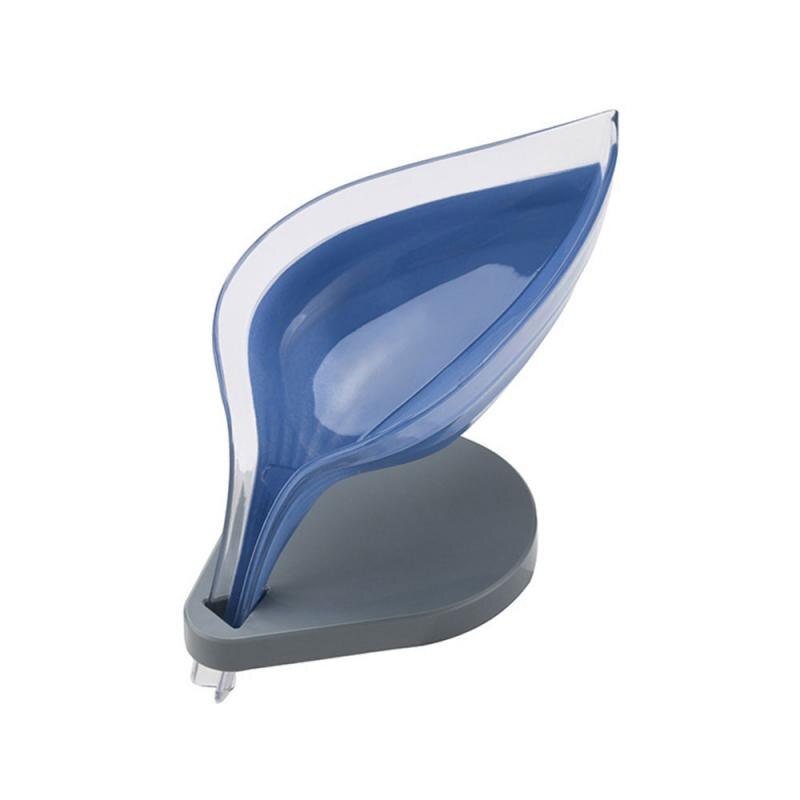 Blad Zeephouder Badkamer Douche Zeepbakje Muur Plank Plastic Bad Lade Douche Platen Zeep Opbergdoos Met Afvoer: 02