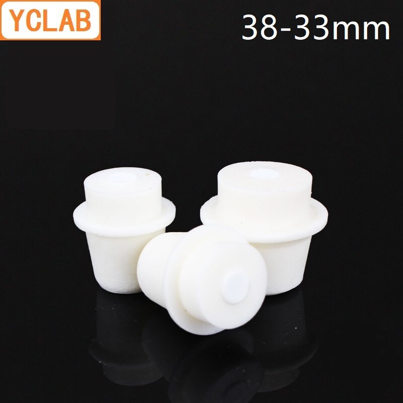YCLAB Silikon Stopper für Erlenmeyerkolben Konische Dreieck Glaskolben Oberen Durchmesser 38mm * Durchmesser 33mm Labor Chemie Ausrügestochen