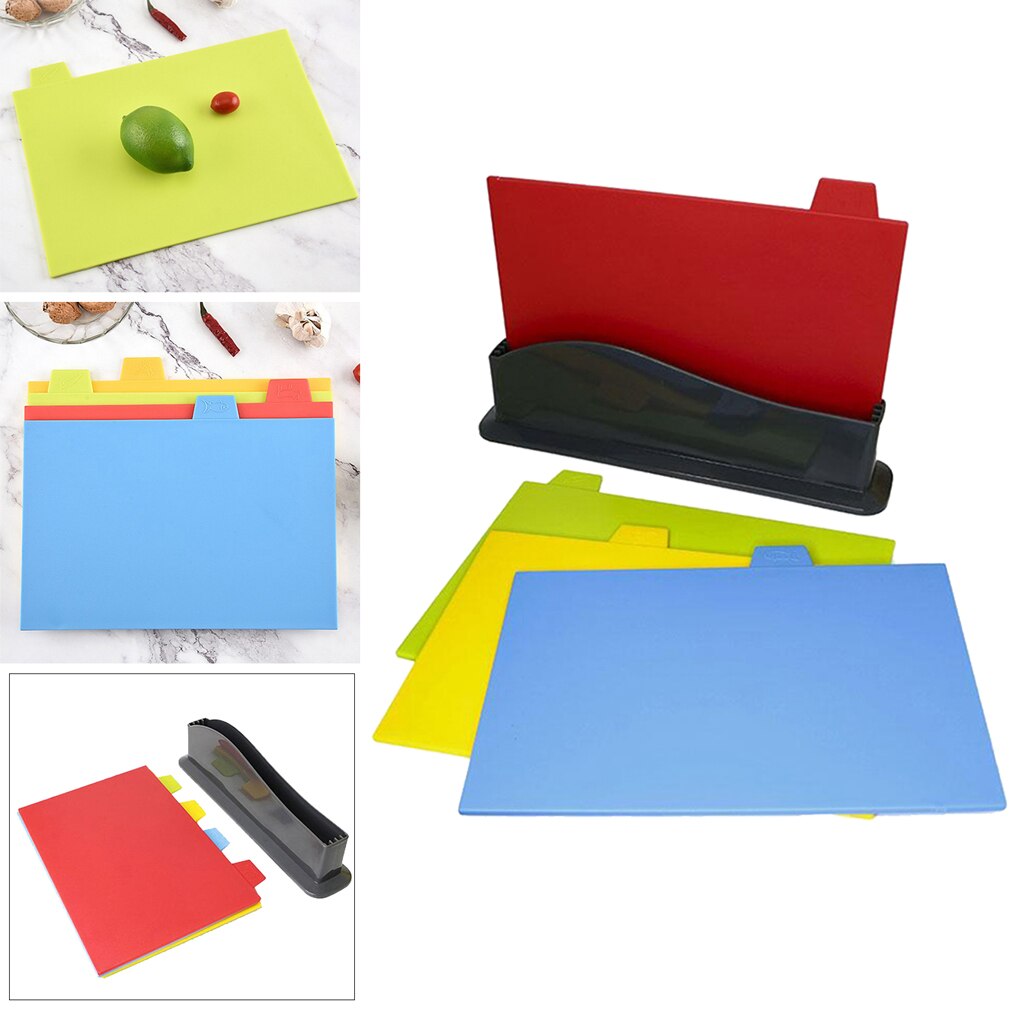 Kitchen Coloured Chopping Boards Set for Meat, Cooked Food &amp; Vegetables