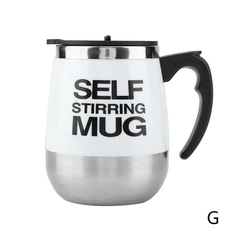 Auto Sterring Coffee Mug Stainless Steel Magnetic Mug Electric Mug Shaker Milk Cover Cup Mixing Mugs Lazy Smart Supplies Co D1K4: G