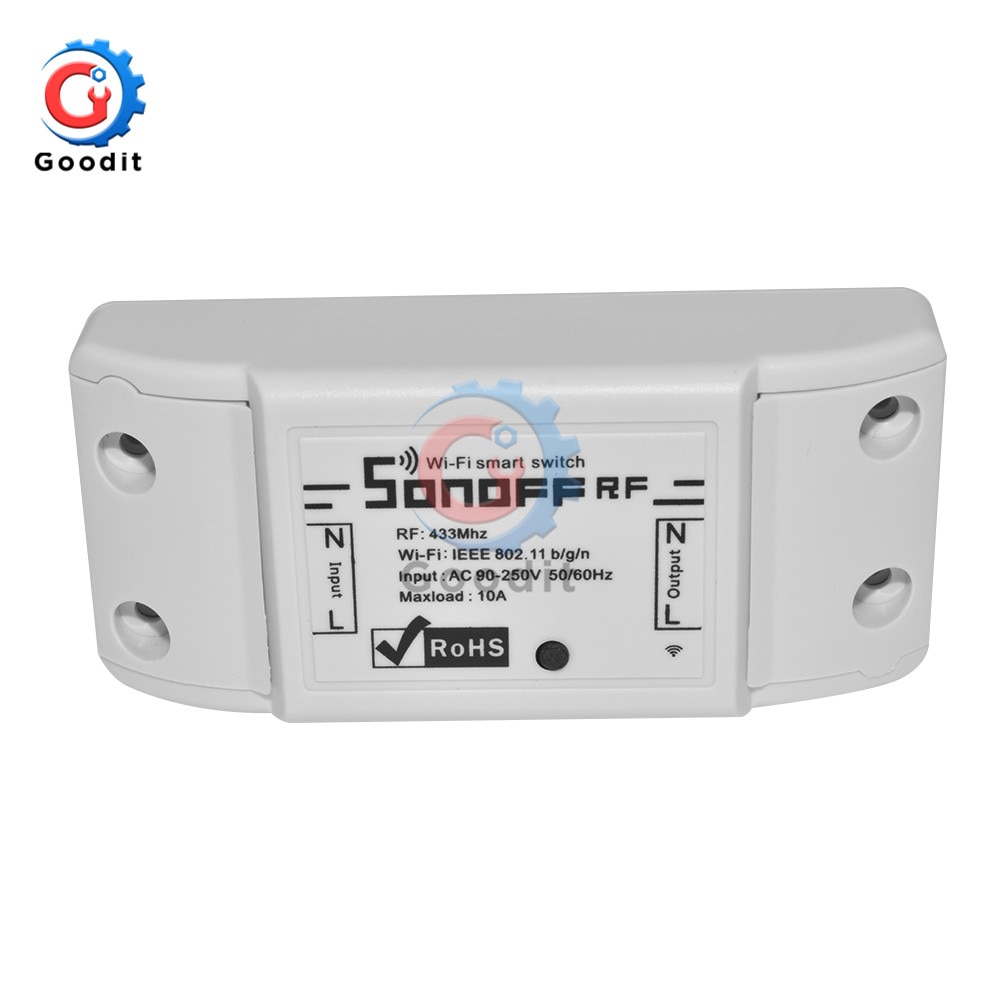Sonoff RF WiFi Smart Switch 433Mhz RF Receiver Intelligent Remote Wireless Control For Smart Home Wifi Switch 10A 2200W