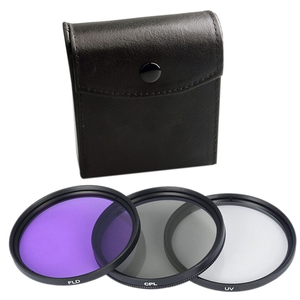 49MM 52MM 55MM 58MM 62MM 67MM 72MM 77MM UV + CPL + FLD 3 in 1 Objektiv Filter einstellen Mit Tasche für Kanone Nikon Sony Kamera Objektiv