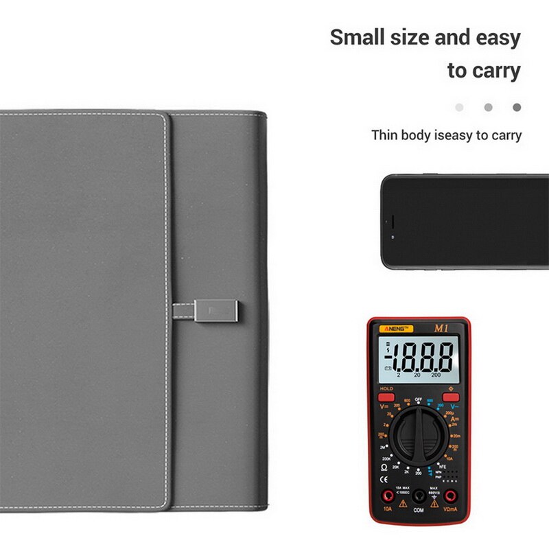 M1 Multimeter Portable LCD Digital Multimeter Backlight AC/DC Ammeter Voltmeter Ohm Tester Meter Handheld Multimeter Tester