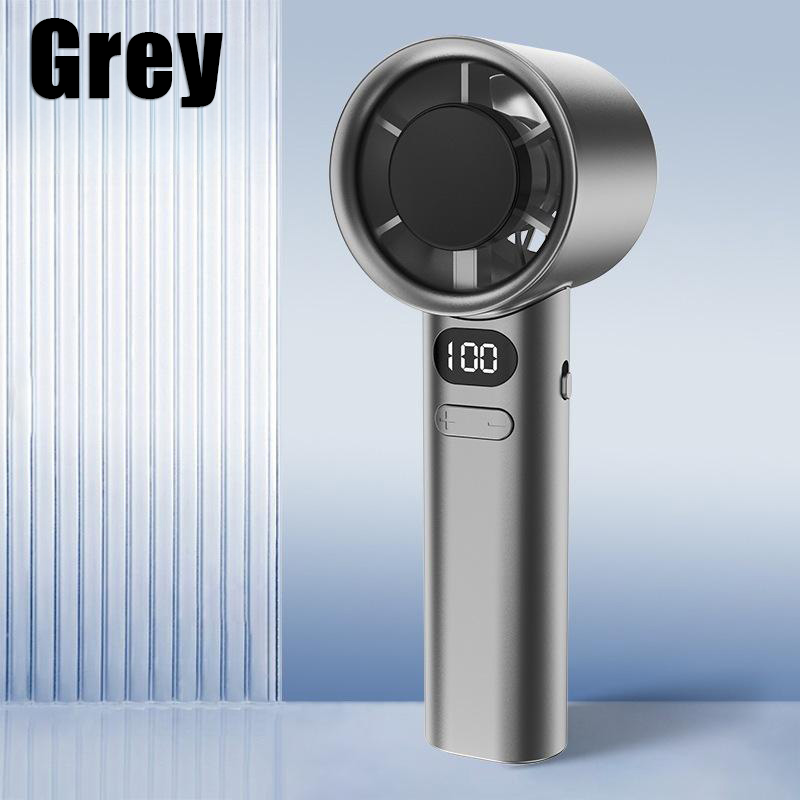 Oneplus handhållen minifläkt bärbar med 120 vindhastigheter, usb-laddningsbar, bladlösa personliga höghastighetsfläktar med ljudavstängning och digital display: Röd