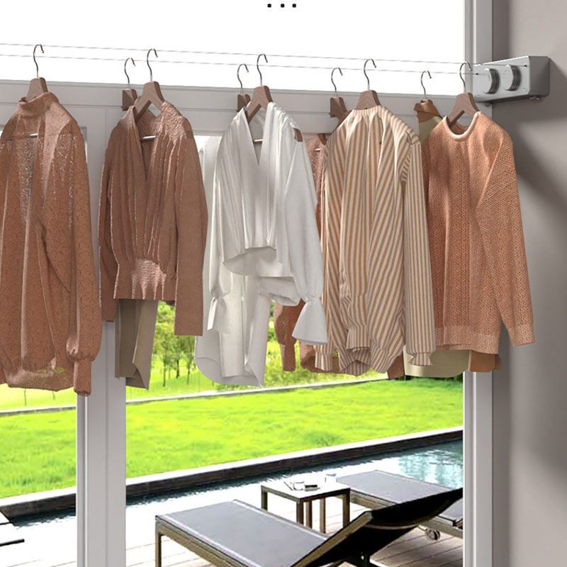 Tendedero retráctil para colección de lavandería, tendedero de pared extensible, colgador de ropa, tendedero retráctil para ropa de caballo