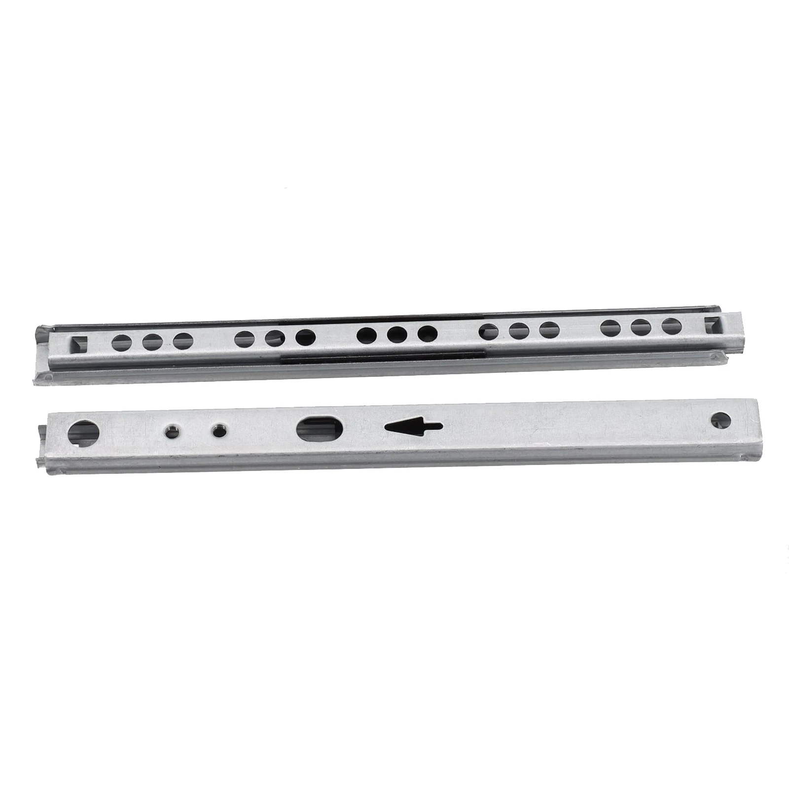 2PCS Kitchen Cupboard Drawer Slides Furniture Guide Rail Full Extension Parts Width 17mm Color As Pictures Show