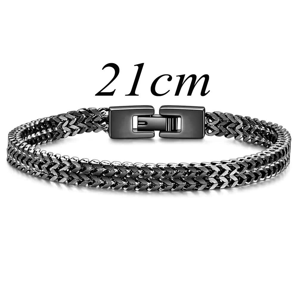 Mode Mannelijke Hip Hop Raphap Roestvrij Stalen Kiel Snake Chain Armband Voor Mannen Persoonlijkheid Titanium Stalen Armband Hommen Sieraden: Licht Geel Kleur / 19