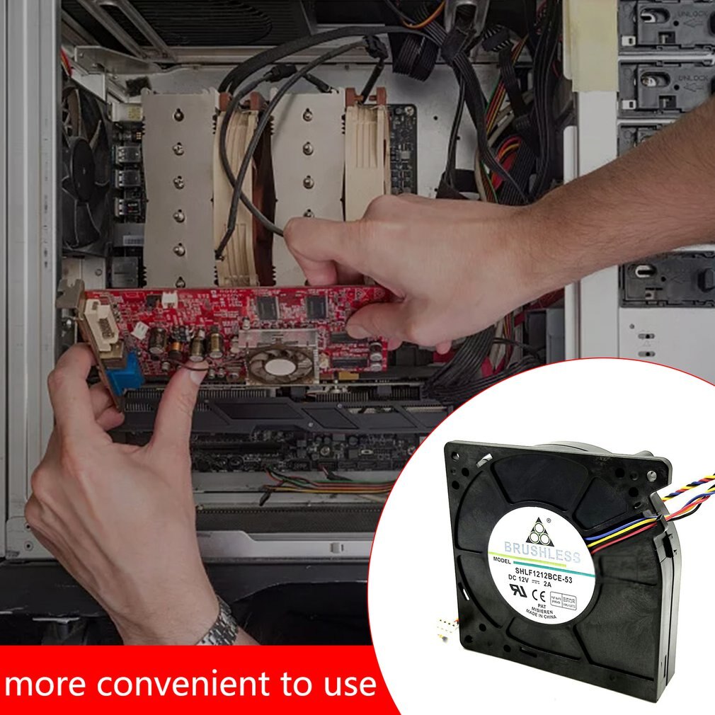 12032 12V 2.0A Large Air Volume High Speed 4 Pin Industrial Speed Measurement Turbo Blower Drier Cooling Fan