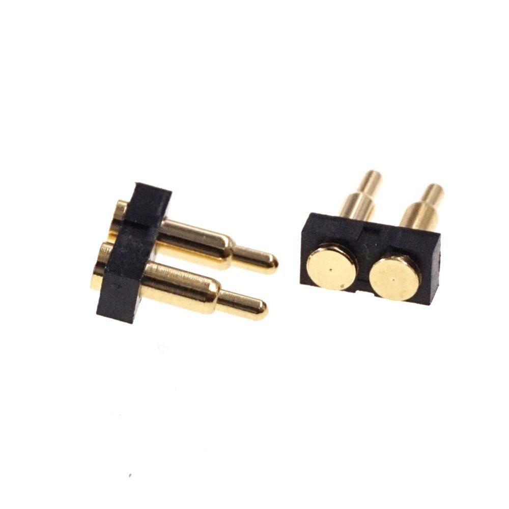 5 pcs SMD DIP Pogo pin connector Pogopin Battery Spring Loaded Contact Test Probe Power Charge Header Pins 2.54 Grid 7.0mm High: 1x2 Pin SMD