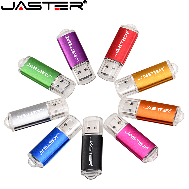 JASTER Szybki pendrive USB 2.0 Mini plastikowy pendrive 128M 4GB 16GB 32GB 64GB 128GB Z brelokiem do kluczy Pamięć pendrive