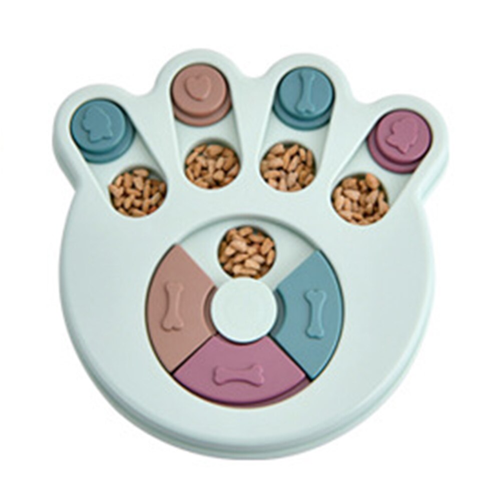 Creatieve Trage Voedsel Kom Voor Kleine Middelgrote Honden Puppy Voeden Doseren Training Disc Plastic Interactieve Puzzel Speelgoed: A Green