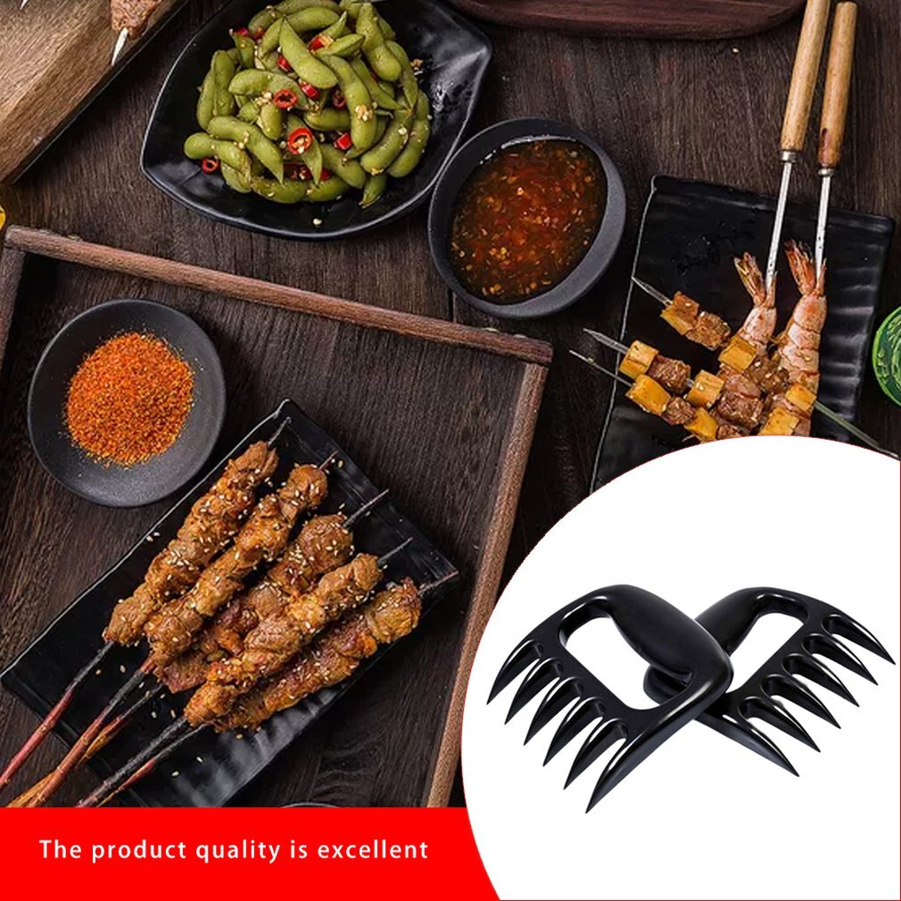Food Grade Bear Claw Meat Shredder Barbecue Fork Portable Meat Separator Sharp High Temperature Meat Shredder