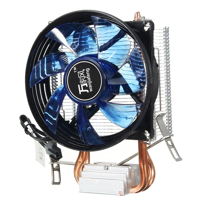 Ventilador de refrigeración de cobre , núcleo de refrigeración LED CPU, ventilador de refrigeración silencioso, disipador de calor para Intel Socket LGA1156/1155/775 AMD AM3