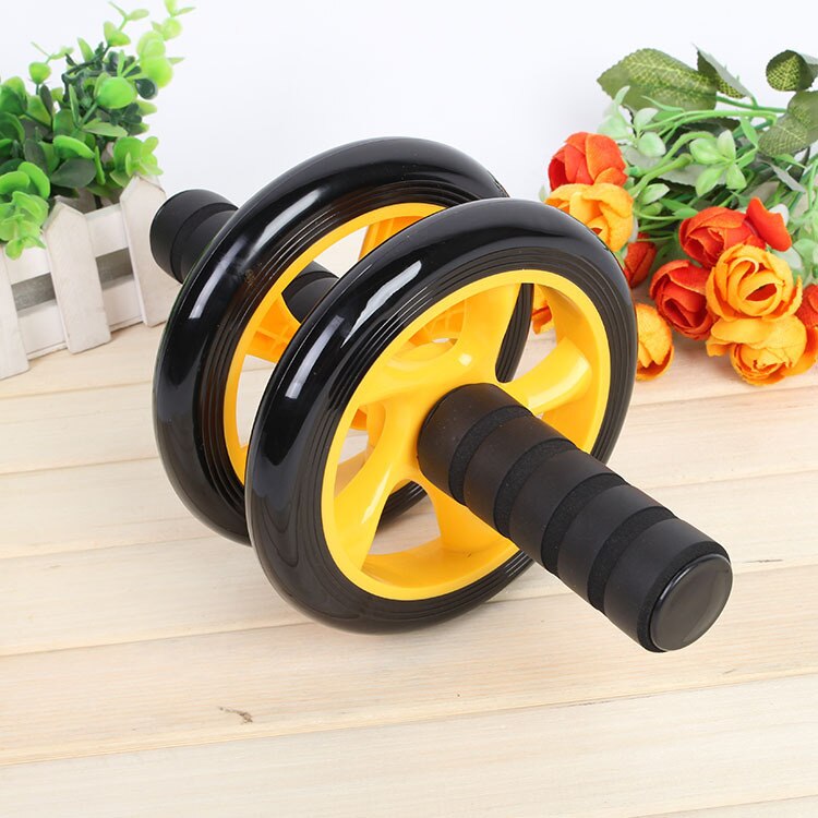 Stille Buik Wiel Thuis Fitnessapparatuur Buikspieren Push-Ups Giant Wiel Buik Abs Machine Ab Roller: YELLOW